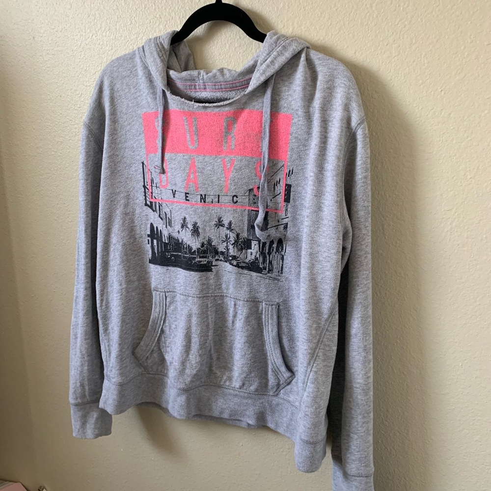 AEROPOSTALE Surf Days Venice Beach Gray Hoodie